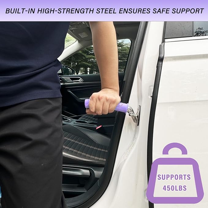 2 Pack Car Door Handle for Elderly Car Handle Assist for Easy Sit to Stand Assistance Auto Grab Bar Cane Support Aid Portable Assistive Device for Seniors and Handicap - Best Gifts for Elderly