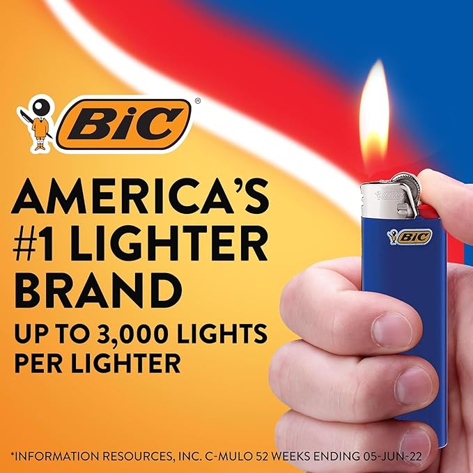 BIC Maxi Pocket Lighter, Special Edition Marble Collection, Assorted Unique Lighter Designs, 8 Count Pack of Lighters (Colors May Vary)