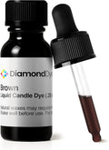 Brown Liquid Candle Dye (.25 oz) - Made in the USA - Safe and Easy to Use - Pure and Simple Ingredients - Candle Making Supplies for Soy, Paraffin, Palm or Gel Wax - 10 Vibrant Colors to Choose from