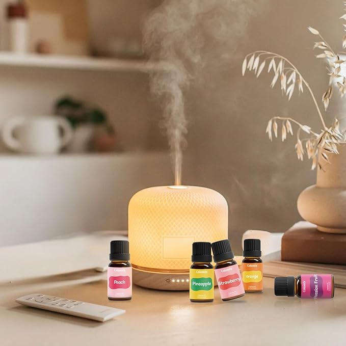Fruity Fragrance Oil Set, 10x10ml, Colomix Essential Oils for Diffusers for Home, Fruit Diffuser Oil Scents, Fragrance Oil for Candle Soap Making, Orange, Strawberry, Apple Oil & More, Valentines Gift