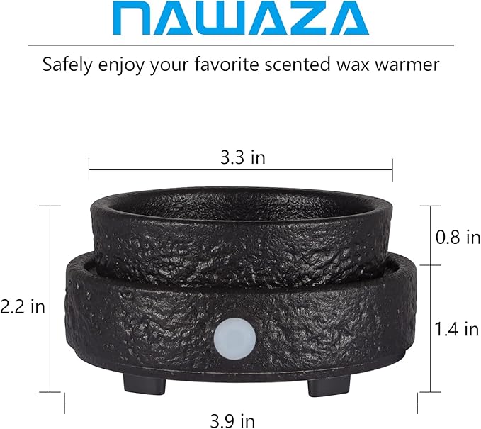 nawaza Ceramic Wax Melt Warmer Fragrance, 3 in1 Electric Candle Wax Warmer, Scented Wax Melt Wax Cubes Melter Fragrance Warmer for Home,Office, Birthday Gifts for Women Mom(Black)