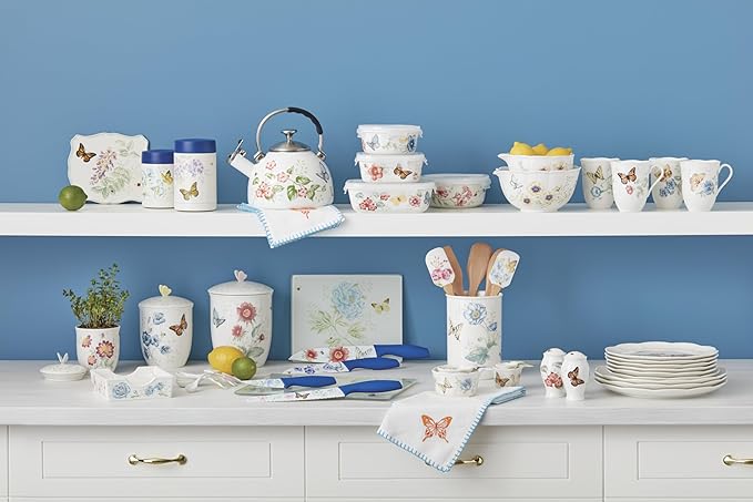 Lenox 824646 Butterfly Meadow Serve & Store Container, Small Container 6.25" D x 2.75" H (Pack of 12)