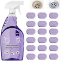 The All-In-One Multi Purpose Cleaning System - Cleaning Spray for Instant Stain Removal, With Concentrated Cleaning Tablets, for Home, Kitchen, Bathroom & More (1 Bottle+18 Pcs)