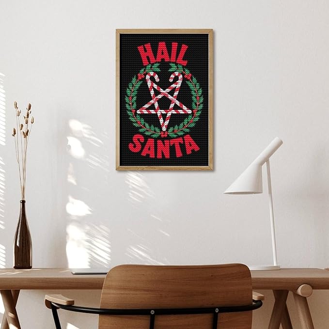AIVKIEJK Diamond Painting Kits for Adults - Hail Santa Christmas Painting DIY 5D Full Drill Diamond Dots Paintings with Diamonds Gem Art and Crafts Home Decor 8"x12"