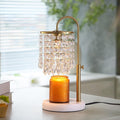 Candle Warmer Lamp with Timer Dimmer and 3 Bulbs,Adjustable Height for New Home Bedroom, Vintage Home Decor for Scented Jar, House Warming Decor Gifts, Minimalist Crystal
