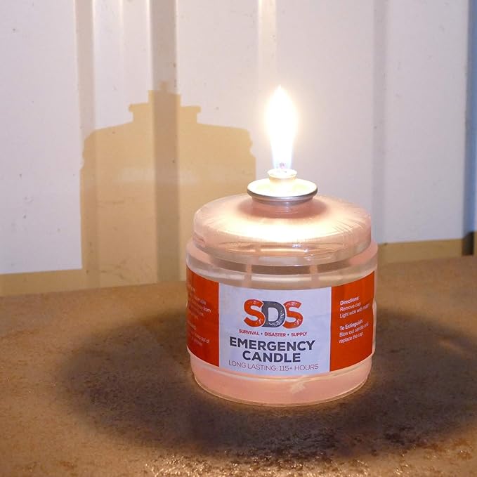 SDS Liquid Oil Candles - Long Burning Survival Candles, 115 Hour Burn Time