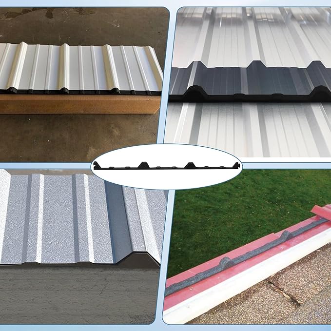 20Pcs 12 Inch Inside R Panel Foam Closure Strips Replacement for Metal Corrugated Roofing Panels -3' Long Classic Rib Profile (Inside)