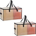 VENO 2 Pack Heavy Duty Moving Bags, Clear Storage Bags for Clothes and Comforters, College Dorm Essentials Packing Supplies, Foldable Boxes Alternative (Clear, 2 Pack)
