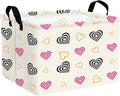 Valentine's Day Basket Gift for Empty Cute Heart Large Storage Bin for Kid and Baby Room Décor (Red and Black)