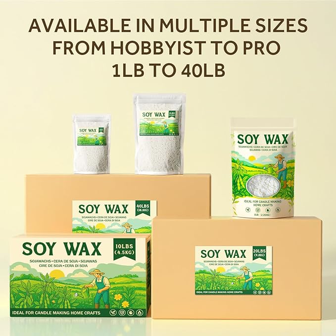 NORVENCE Soy Wax for Candle Making, Natural Soy Wax Flakes 1lb, Premium Candle Wax for DIY Candle Crafting