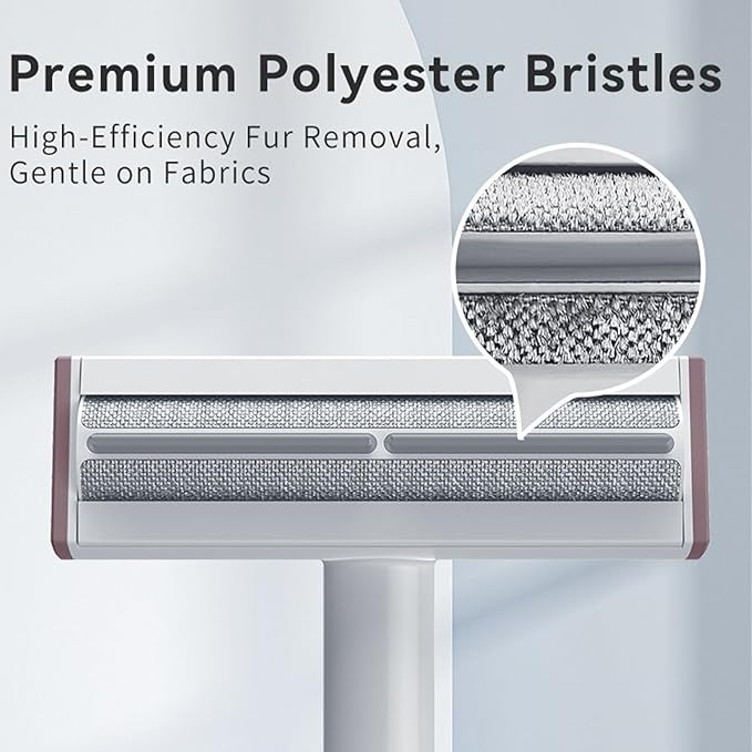 Pet Hair Remover, Lint Brush - Reusable Lint Roller for Cat & Dog Hair on Couch, Carpet, Rugs & Bedding - Portable, Eco-Friendly, No Need for Lint Roller Refills (Brown & White)