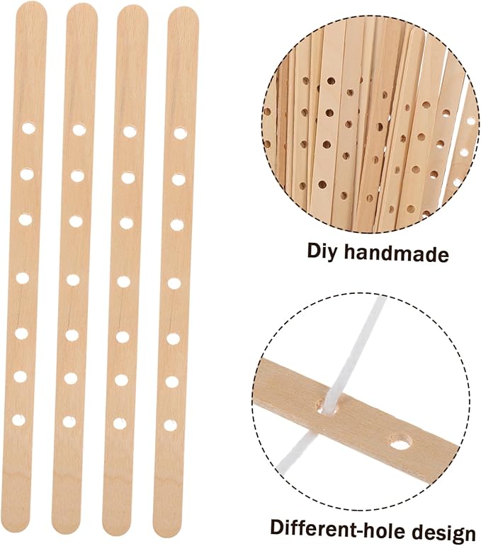 STOBOK DIY Candle Making Kit Candle Wicks with Holders and Stickers for Craft Projects Home Decor