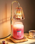 Marycele Candle Warmer Lamp with Timer for Yankee Candles, Adjustable Height Wax Melt Warmer, Birthday Gifts for Mom Women Sister, Vintage Amber Glass Lamp, Thanksgiving Decorations for Home Decor