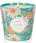 M&SENSE Christmas Pine Scented Candle, 28.2oz 3 Wick Natural Soy Wax Large Candles, Long Lasting Clean Slow Burning No Toxic Décor for Women Men, Romantic Dates & Gift-Giving