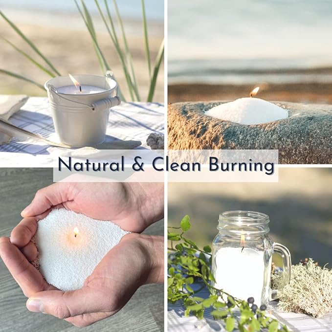 Foton Pearled Candle 9lb - Bulk Lazy Lulu Tropical Hawaiian Scented Non Toxic Luxury Long Lasting Powder Wax Sand Candles - Refillable Pearl Foton Candle Sand with 100 Wicks for Candles Making