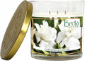 Gardenia Blossom 3 Wick Candle, 14.5oz, Large, Traditional, White, Glass Jar, 4" H x 4" D, 60+ Hour Burn Time, Indoor Use, 1 Count
