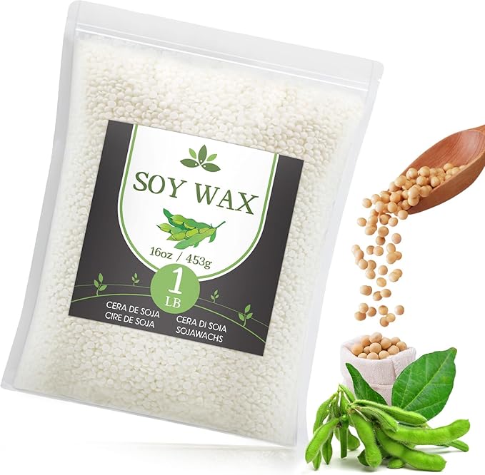 Soy Wax, Waxcanpy Natural Candle Wax, Organic Soy Wax for Candle Making from Farm (1lb)