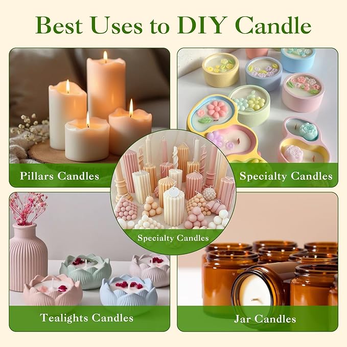 Aaicandle Beeswax Pellets 2LB (32 oz) | 100% Pure Natural Bees Wax for Candle Making | Candle Wax Beads & Bees Wax Pellets Melts for DIY Crafts and Candle Wax, DIY Gifts for Birthday, Wedding Crafts