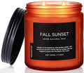 M&SENSE Baltic Amber Vanilla Scented Candle, 70 Hours Long Lasting Burn Clean Soy Wax Non Toxic 11.6oz 2 Wicks Relaxing Candles for Easter Holiday Birthday Gifts