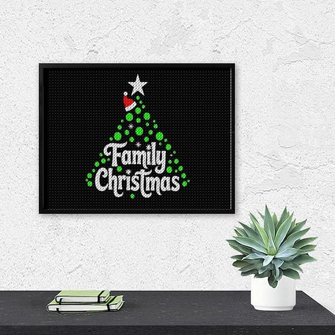 AIVKIEJK Diamond Painting Kits for Adults - Cute Family Christmas Painting DIY 5D Full Drill Diamond Dots Paintings with Diamonds Gem Art and Crafts Home Decor 12"x16"