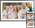 FRAMEO 15.6 Inch 32GB WiFi Digital Photo Frame 1920 * 1080 IPS FHD Touch Screen Smart Digital Picture Frame, Wall Mountable, Auto-Rotate, Share Moments Instantly via Frameo App from Anywhere
