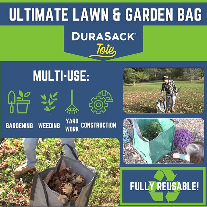 DURASACK Heavy Duty Storage Tote Bag 22-Gallon Rugged Woven Polypropylene Moving Bag, Reusable Self-Standing Design, Holds up to 500 Pounds, Pack of 4, Multicolored