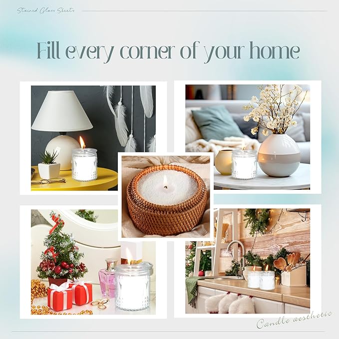 MTLEE Pearled Candle 2.2 Lb/35oz Scented Sand Candle Kit Include 50 Wicks, Bow Gift Box, Spoon Reusable Pearled Wax for Mother Mom Day Gift DIY Home Kit(Unscented)