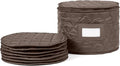 Covermates Keepsakes Dish Storage Case – Padded China & Dinnerware Organizer, Quilted Polyester Protection, ID Window, Zipper Closure, Machine Washable, Bronze