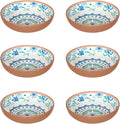 Rio Turquoise 8'' Dinner Bowl Durable Melamine Indoor/Outdoor, Shatter-Resistant, and Dishwasher Safe Dinnerware for Salad, Soup or Snacks - Multicolor - Set of 6