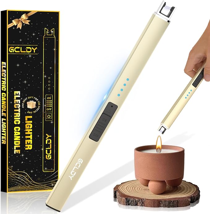 Electric Candle Lighter, Gifts for Her/Him, USB Arc Rechargeable Windproof Long Lighter for Candle, Best Stocking Stuffers 2025, Birthday Gift for Women Men Mom Wife Sister,Gift for Sister