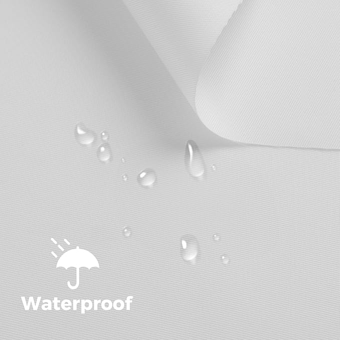 Nylon Fabric, 58"W 420D Waterproof Fabric 1 Yard Ripstop Nylon Material Outdoor Upholstery Twill Sewing Material for Patio Chair, Lining, Cushion, Purse, Tote Bag, Tent, Tarp Cover, DIY Project White