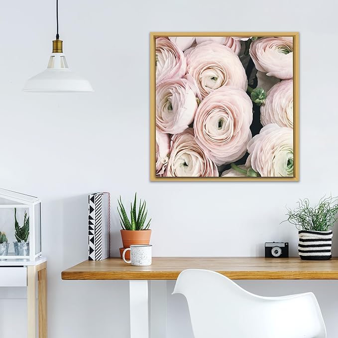 Pixy Canvas Floater Frame 21x21 for 3/4 (0.75) inch Deep Canvas Paintings/Canvas Prints/Wood Canvas Panels/Wall Art/Wall Decor/Home Decor/Artwork (Light Maple, 21 x 21 inch, Square)