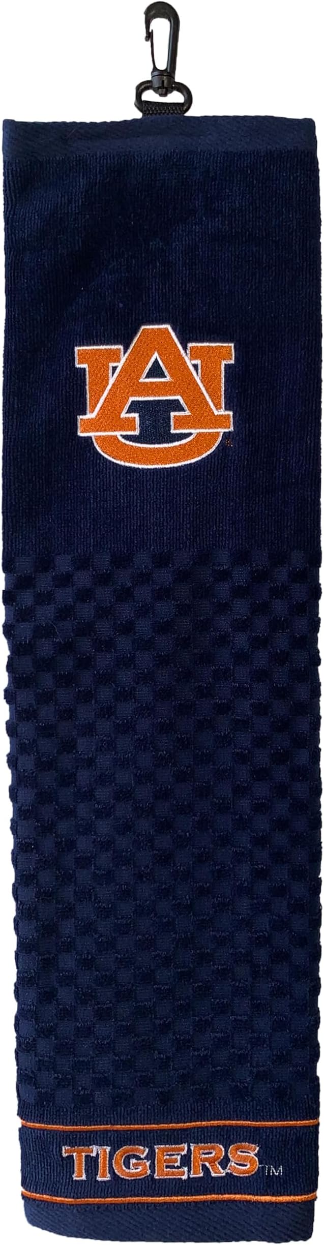 Team Golf NCAA Auburn University Tigers Embroidered Golf Towel Embroidered Golf Towel, Checkered Scrubber Design, Embroidered Logo