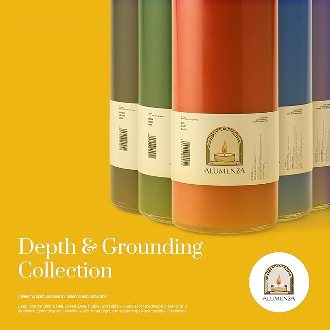 3 Pack Yellow 7 Day Candles in Glass Jar – Paraffin Wax, Clean Burning Unscented | Large & Tall Devotional Prayer Pillar Candles for Home, Memorial, Spells, Long Lasting
