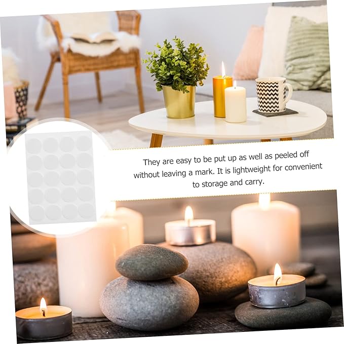 20pcs Double Sided Adhesive Candle Wick Stickers for Candle Making Essential Wick Dot Adhesive for Crafting