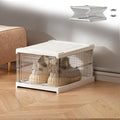 Shoe Storage Organizer Box Foldable Collapsible Stackable Shoe Rack Bins, Fit Size 12, No Assembly, for Men and Women