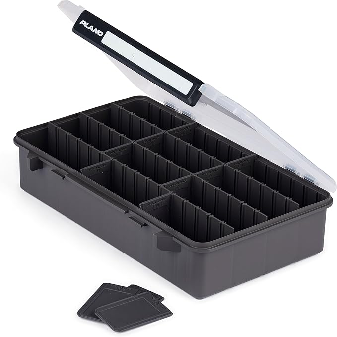 Plano StowAway 3700 Deep Stow Tackle Box, with Corrosion-Preventive Rustricor, Single Latch Design, Transparent DuraView Lid, Stackable Storage for Fishing Bait, Lures and Gear
