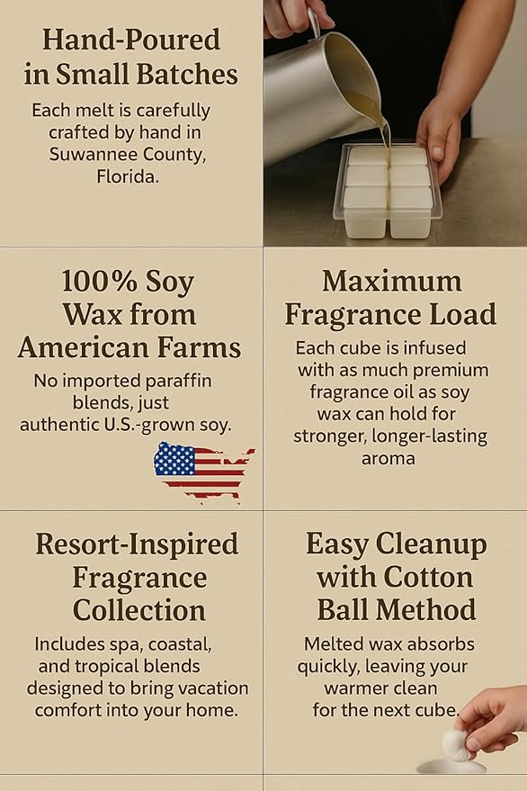 Farm Raised Candles - USA Grown Soy Wax Melts - Fall - Bakery Variety Packs – 5 Pack, 16oz Total – Wax Melt Warmer Scents – (Christmas 5 Pack Variety)