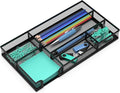 Desk Drawer Organizer, Small Metal Mesh Drawer Organizer Tray, Office Pencil Drawer Organizer Accessories for Desktop, Bathroom, Kitchen, Makeup, Vanity