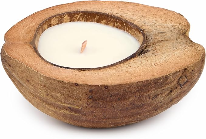 – Set of Non-Toxic Scented Candles Clearance | Coconut Candle with Wooden Wick | Candles for Home Scented & Candle Décor (Caramel Island)