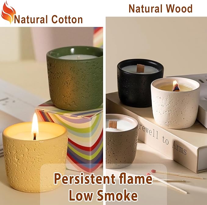 Multiwins 130 Pcs Candle Wicks for Candle Making Kit: 100 Cotton & 30 Wood Wicks with Complete Tool Set (Wick Holders, Wick Stickers, Candle Tabs, Tweezers, Pen), for Soy Beeswax DIY Candles