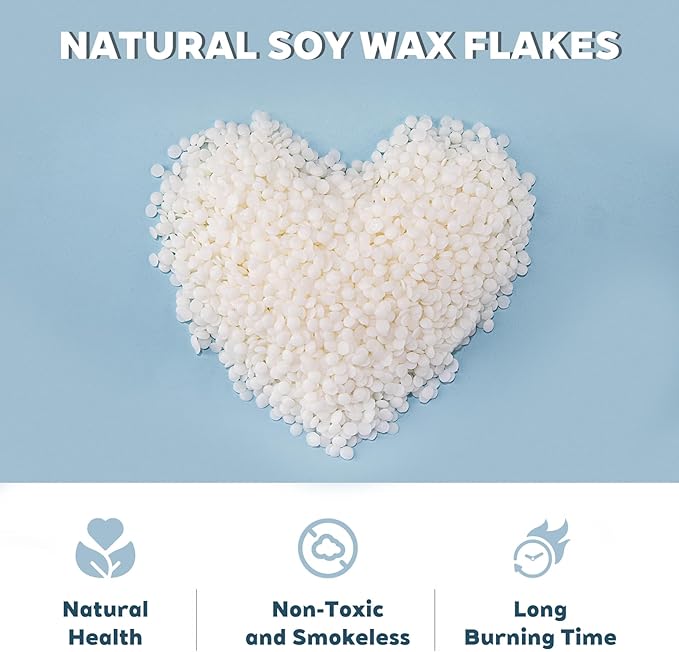 LumiSpace 100% Natural Soy Wax Pellets for Candle Making, Eco-Friendly, Clean Burning, DIY Candle Supplies, Safe and Pure, 2 LBS
