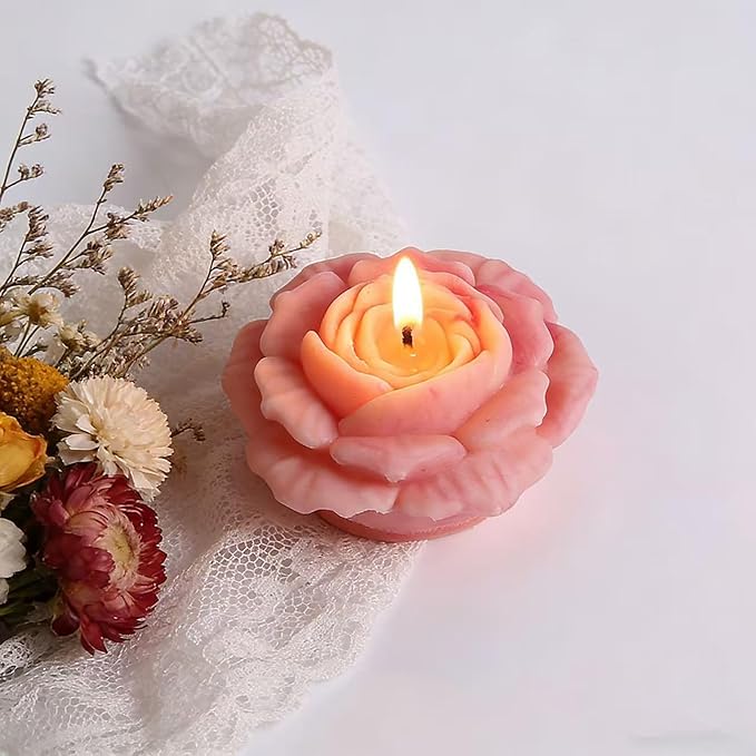 Tulip Flower Petal Mold - Cylinder Molds Silicone Wave Spiral Candle Mold - Silicone Resin Casting Molds for Candle & Resin & Soap Craft Supplies