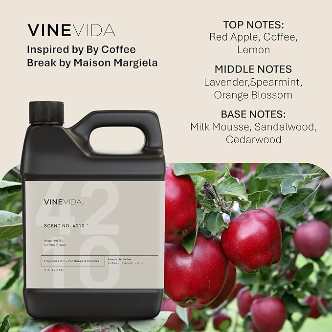 VINEVIDA [32 Oz] Scent NO. 4210 Inspired by Coffee Break | Premium Fragrance Oil for Candle Making & Soap Making | Candle Scents for Soy Wax | Scented Oils for Car Freshies & Bath Products