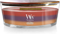 WoodWick Autumn Harvest Holiday Candle Gifts for Women and Men, 16 oz Ellipse Trilogy Candle with Crackling Wick
