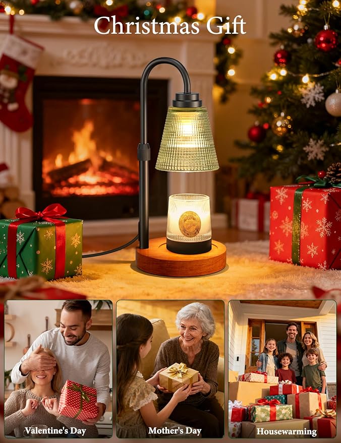 Candle Warmer Lamp with Timer Dimmable, Adjustable Height Wax Melts Warmer for Jar Candles, Housewarming, Birthday, for Women and Mom, Home Decor