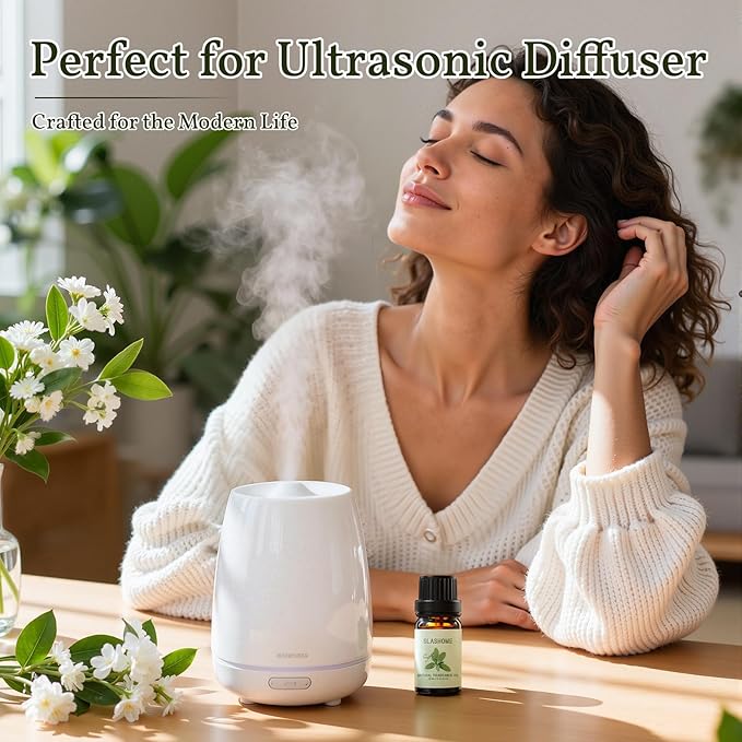 Fresh Essential Oils Set - 8 Pack Pure Aromatherapy Oils for Diffuser, Home Scents for Candle & Soap Making, Humidifier, Gift Set for Men & Women | Lemon, Peppermint, Rosemary, Eucalyptus & More