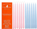 D'light Online Elegant 10" Cotton Candy Taper Candles Premium Quality- Unscented, Hand-Dipped Tapered Candles, Dripless and Smokeless - Set of 12 (10 Inch, Cotton Candy)