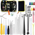 DIY Candle Making Supplies with Organizer Bag Mold Hook&Eye Punch Needle,Big Hole Long Needle Awl for Candle Making,Wick Trimmer& Dipper,Candle Tool Inserting Wick for Beginner
