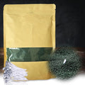 DRMAISON Pearled Candle Wax Sand DIY Kit - 35.3 oz, Dark Green, Non-Toxic&Smoke-Free, Refillable with 60 Wicks, Long-Lasting Flame, Highly Customizable for Wedding, Party&Holiday Decor